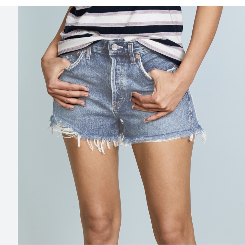 AGOLDE Parker cut off denim shorts, size 29